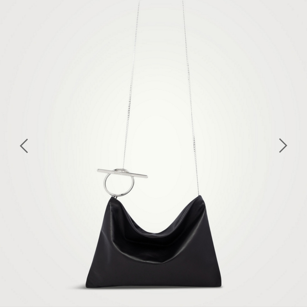 Paco Rabanne Black Leather Bag with Silver Hardware. New With Taga and Dust Bag.